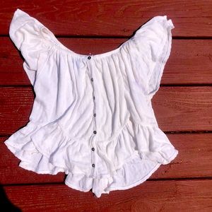 We the free flowy top w buttons